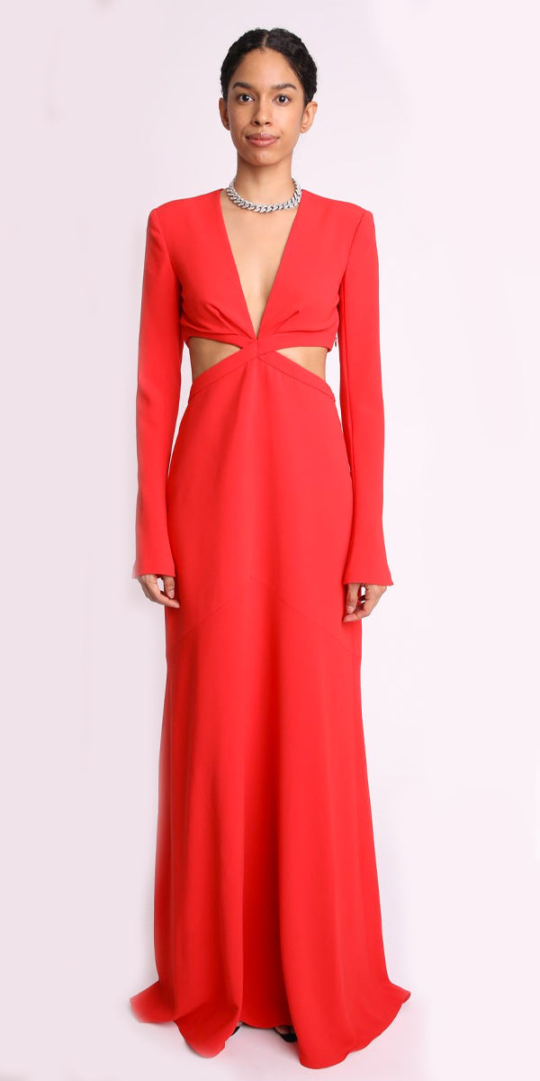 alc issa maxi dress A.L.C. Issa Cutout Cady Maxi Dress