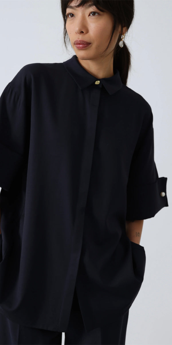 Camille Olive Self-Embroidered Shirt main image 0