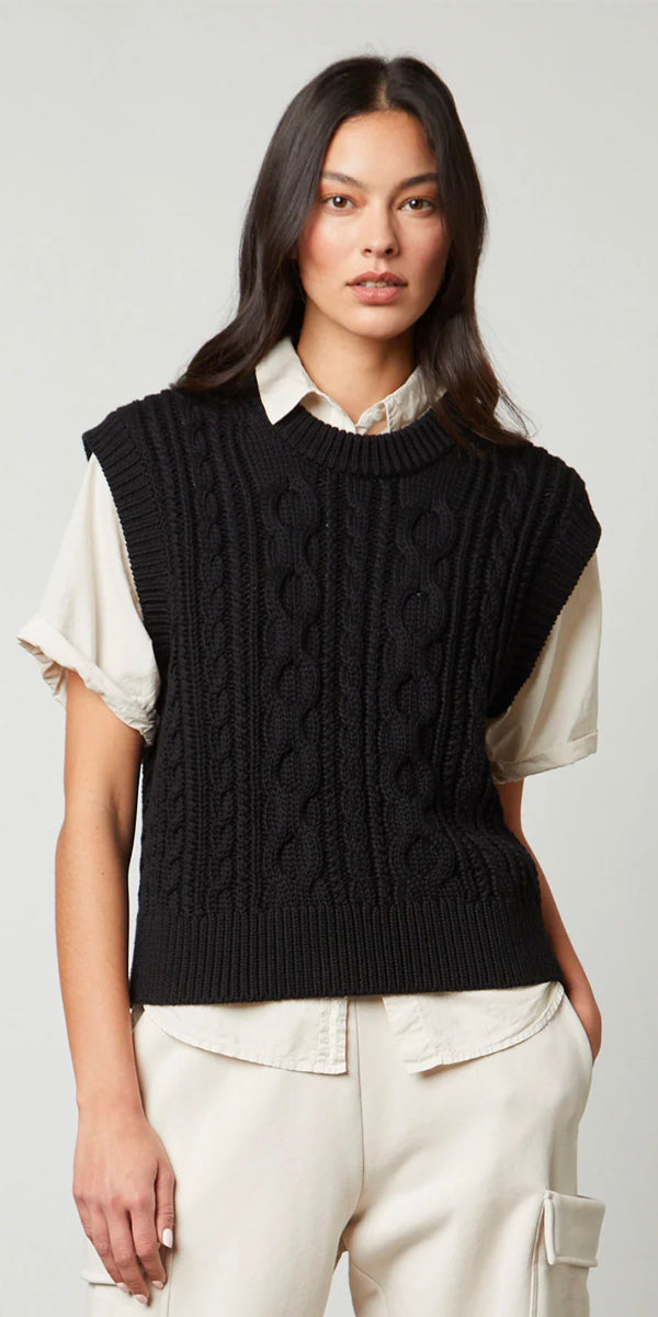 Velvet Hadden Cable Knit Sweater Vest – ACO Double Bay