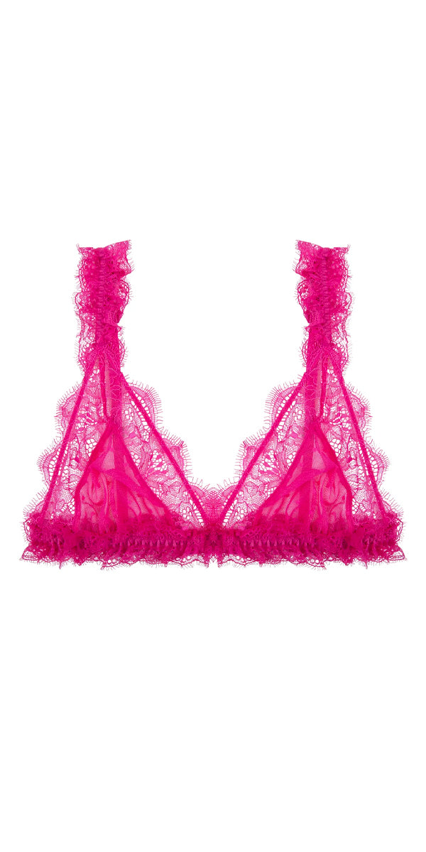 Love Stories Love Lace Sheer Bralette in Hot Pink – ACO Double Bay