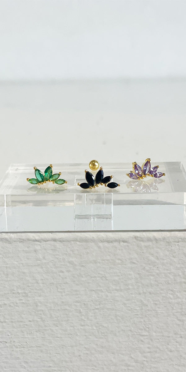 Loot Gold Tiara Stud Earring