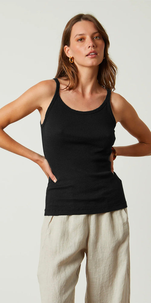 Velvet Aliza Ribbed Cotton Tank Top