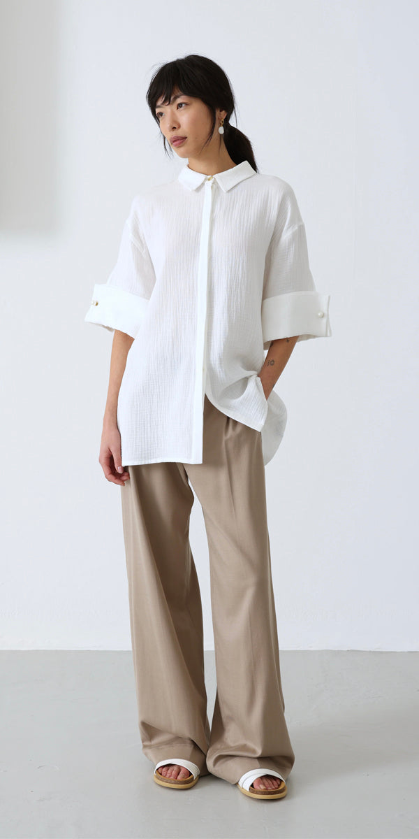 Mother of Pearl Camille Shirt in White