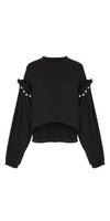 Mother of Pearl Dani Sweatshirt in Black