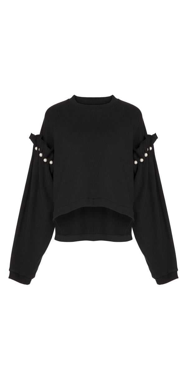 Mother of Pearl Dani Sweatshirt in Black