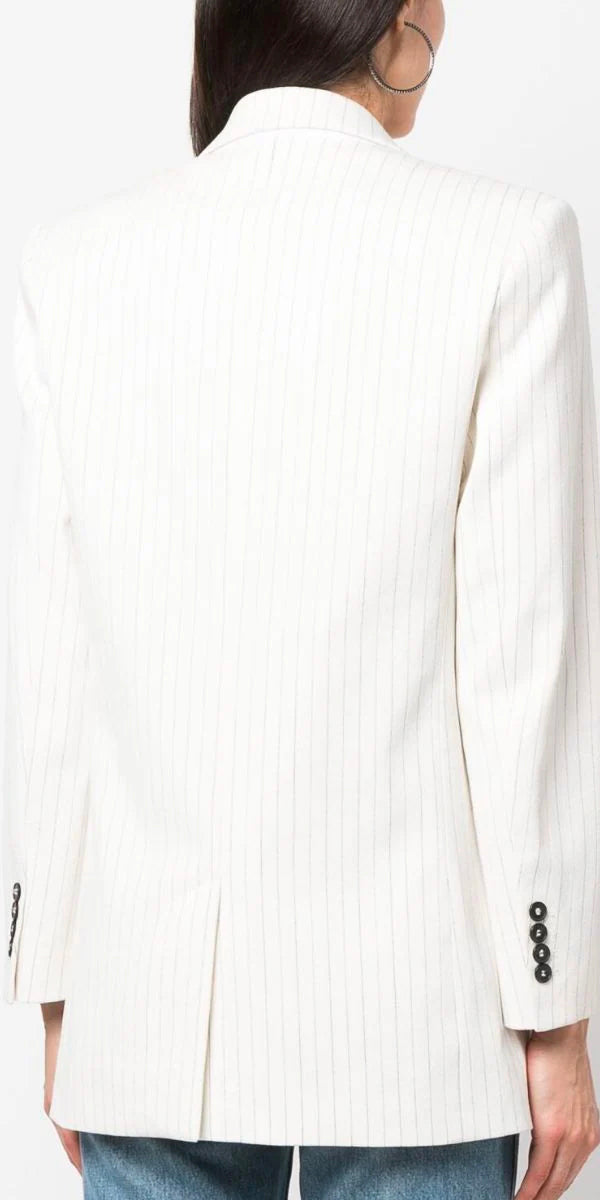 IRO Edda Pin Stripe Blazer in Black/White