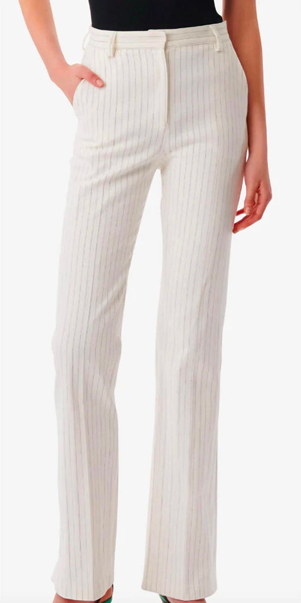 IRO Estella Pin Stripe Pants in Black/White