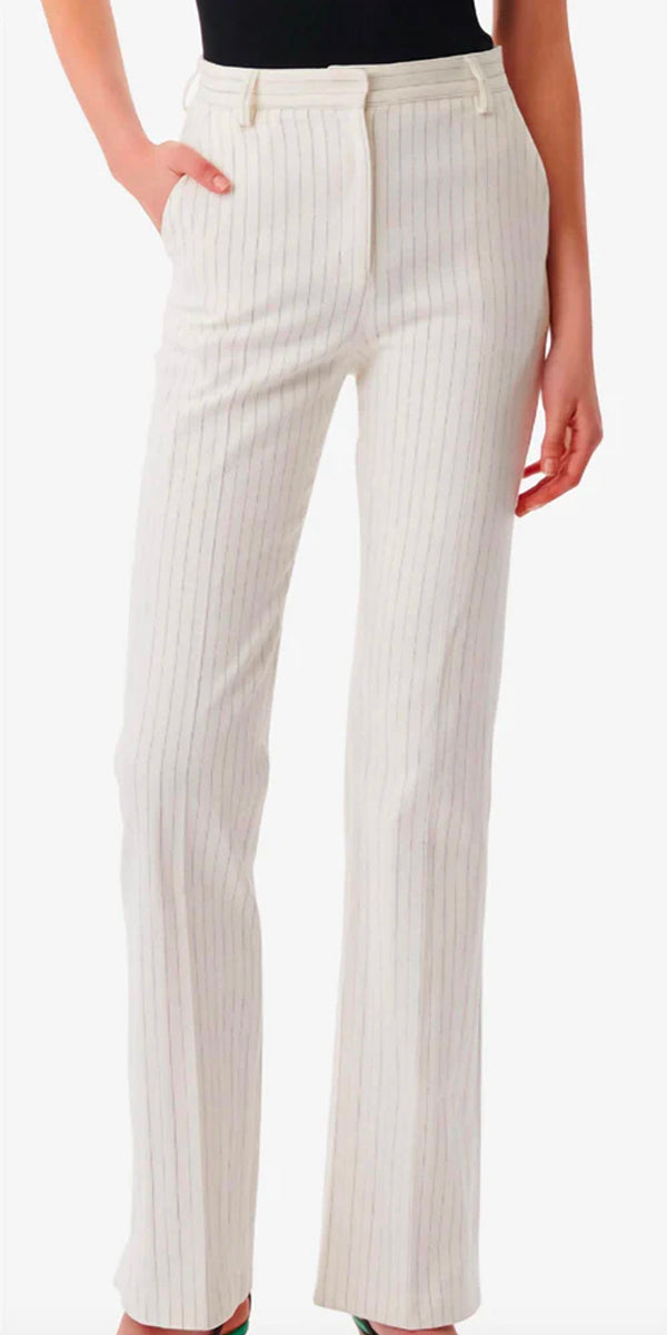 IRO Estella Pin Stripe Pants in Black/White