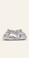 ba&sh June Crumpled Slouch Bag in Silver