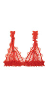 Love Stories Love Lace Sheer Bralette in Red
