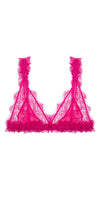 Love Stories Love Lace Sheer Bralette in Hot Pink