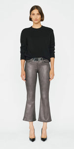 Frame Le Crop Mini Boot Jeans in Pewter