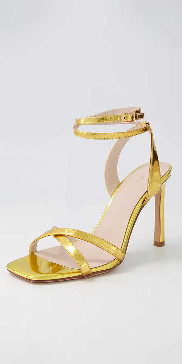 Sol Sana Monaco Heel in Gold – ACO Double Bay - Main Image