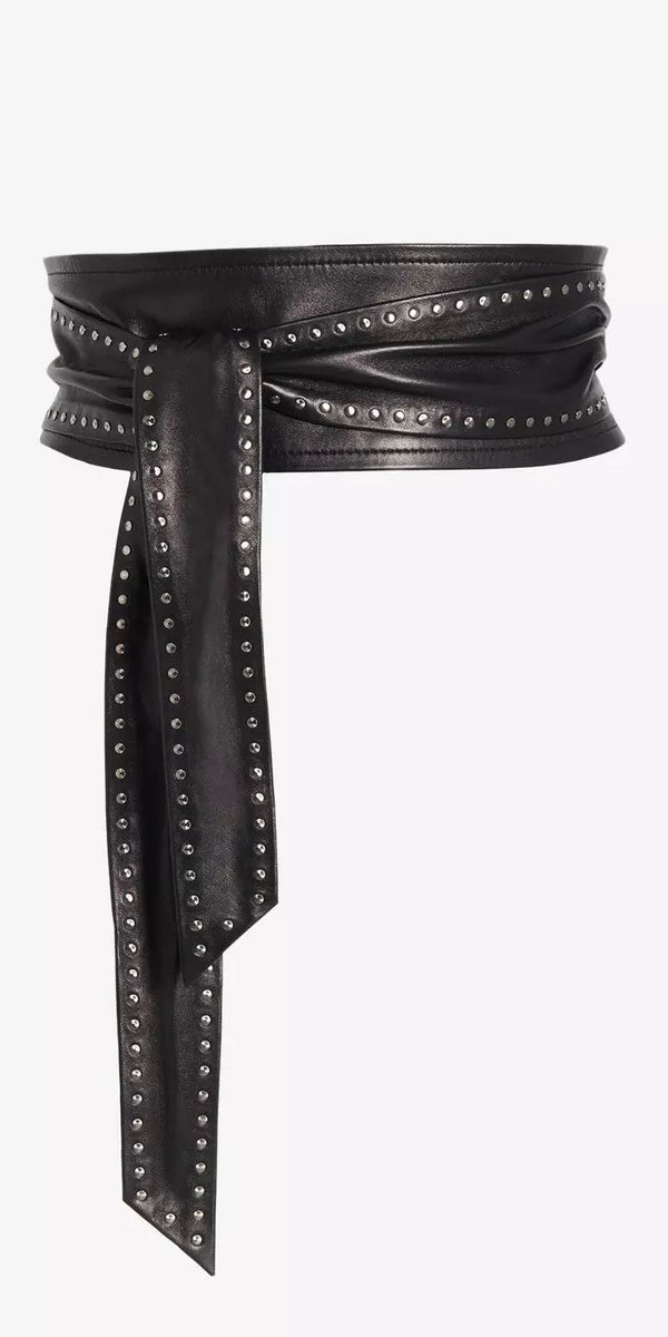 IRO Neraday Studded Wrap Leather Belt