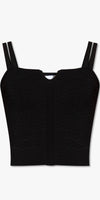 IRO Nicea Cropped Patterned Tank Top