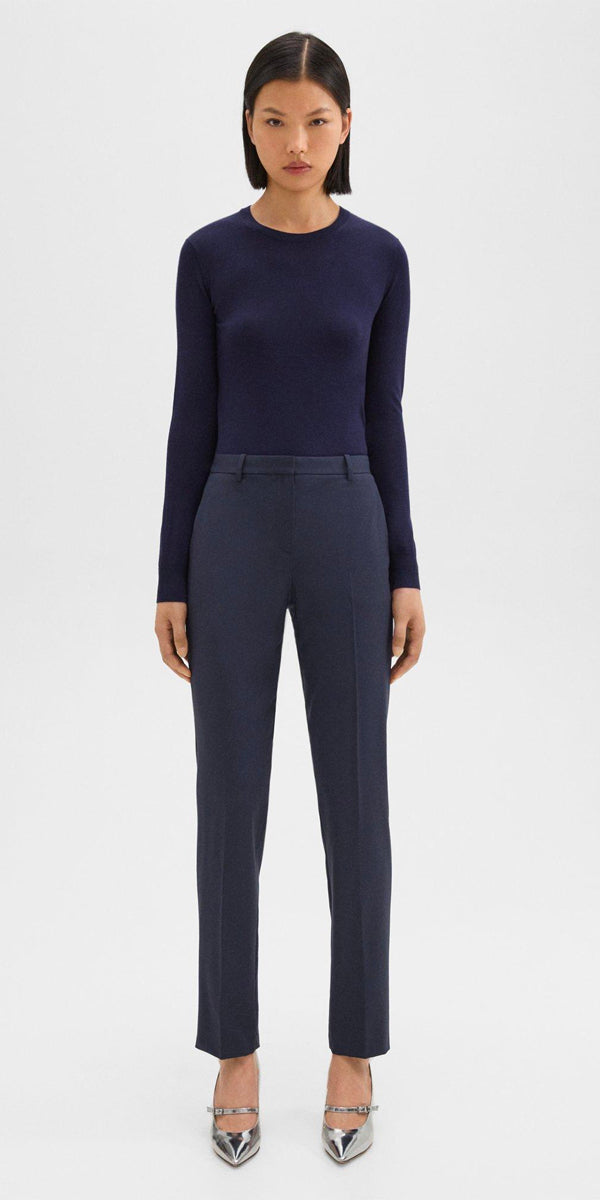 Theory Treeca Wool Suit Pants in Nocturne Navy