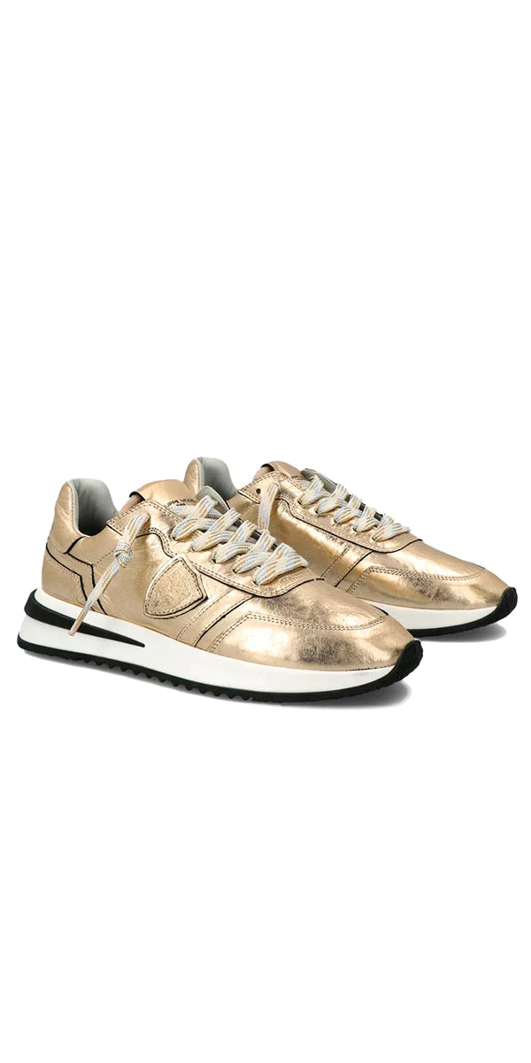 Philippe Model Tropez 2.1 Low Sneakers in Metallic Gold
